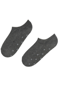 TUULI grey anti-slip low-cut wool socks | Sokisahtel