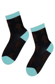 Хлопковые носки темно-синего цвета с изображением блестящих аквалангистов для мужчин и женщин TUUTU | Sokisahtel