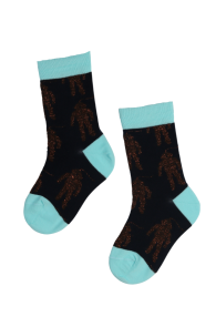 Детские хлопковые носки темно-синего цвета с изображением блестящих аквалангистов TUUTU | Sokisahtel