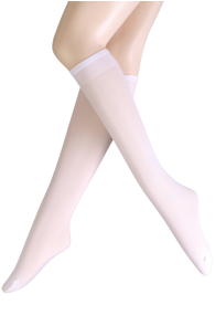 ULLA 30DEN white knee-highs | Sokisahtel