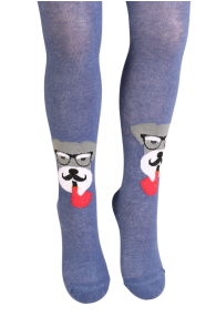 MRDOG blue tights with dogs for children | Sokisahtel