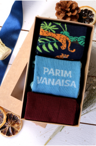 RICHARD gift box with 3 pairs of socks for grandpa | Sokisahtel