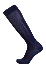 VEIKO dark blue merino wool knee-highs for men