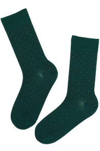 Тёплые носки тёмно-зелёного цвета из мериносовой шерсти VEIKO | Sokisahtel