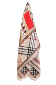 VERNAZZA checkered beige neckerchief | Sokisahtel