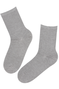 Тёплые носки светло-серого цвета с шерстью альпака VIRSIINIA | Sokisahtel