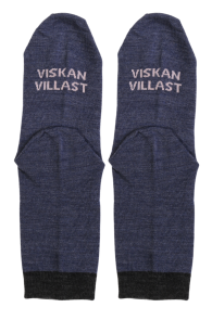 Шерстяные носки синего цвета со смешным посланием VISKAN VILLAST