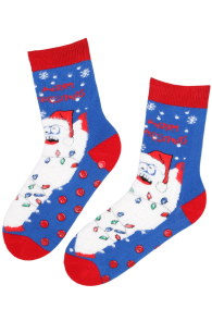 YAVANNA blue snowman non-slip socks | Sokisahtel