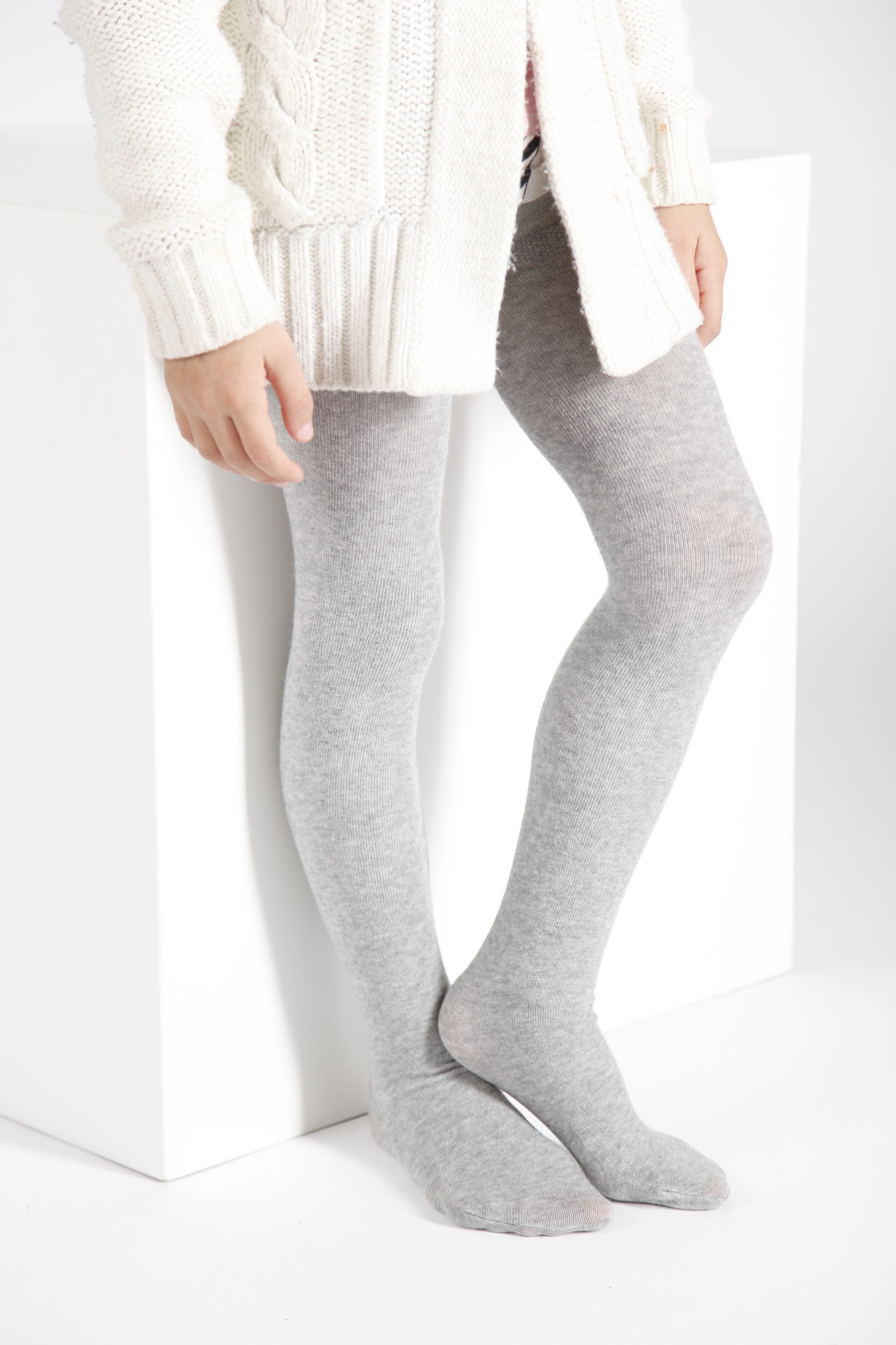 CALDO grey cotton tights for chldren