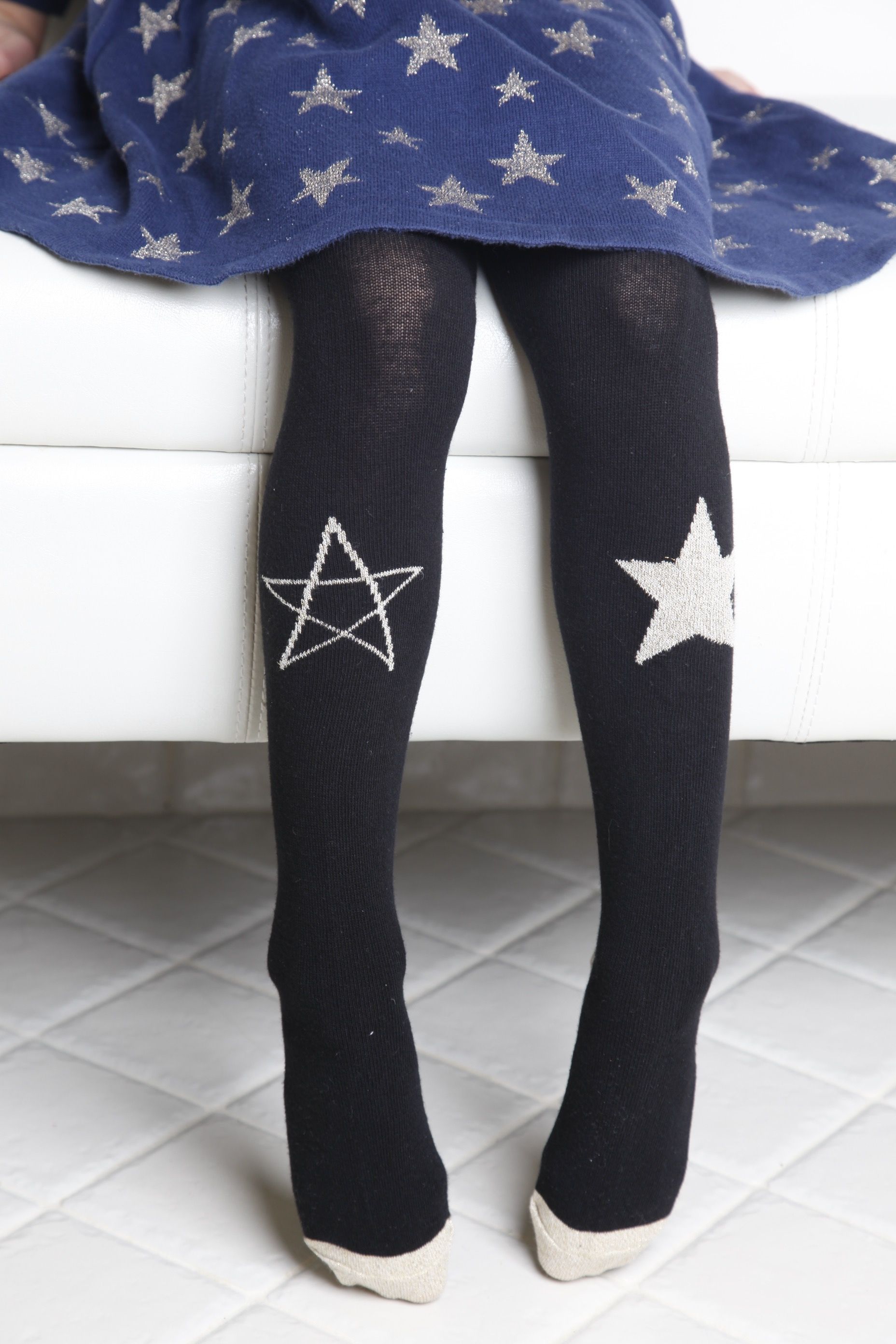STAR black tights for girls Sokisahtel