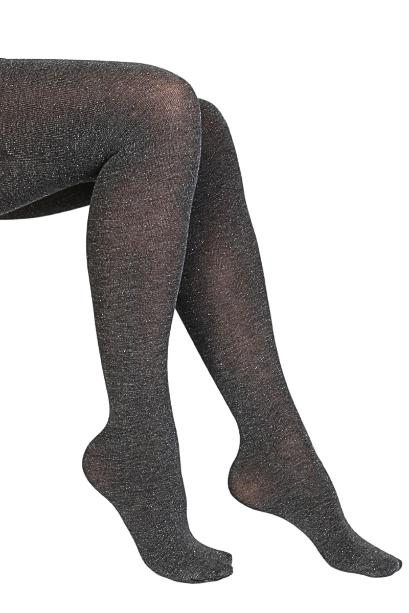 COTTON grey sparkly tights Sokisahtel