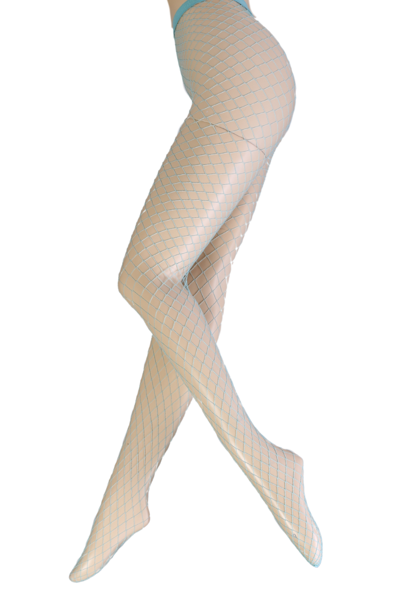 Blue fishnet tights store
