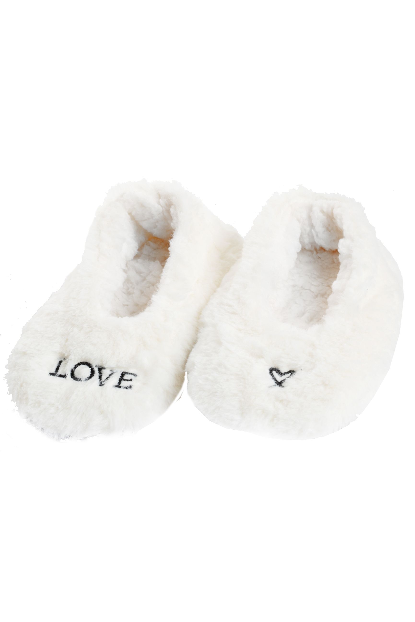 HEART white slippers | Sokisahtel