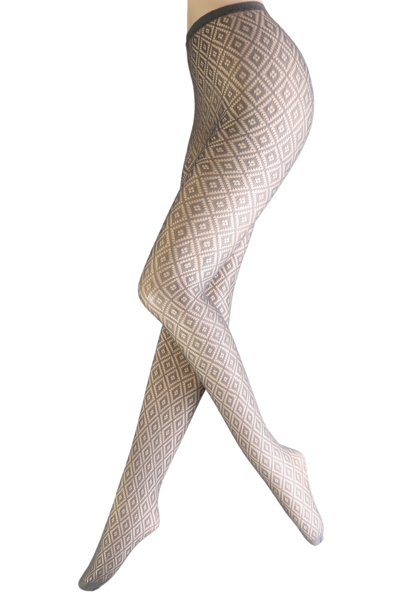 Grey fishnet tights clearance
