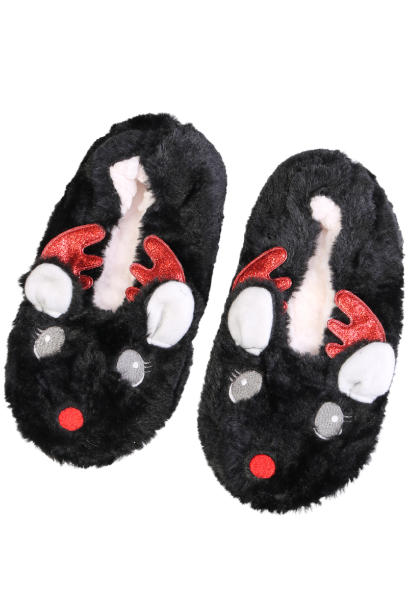 REINDEER black soft slippers Sokisahtel