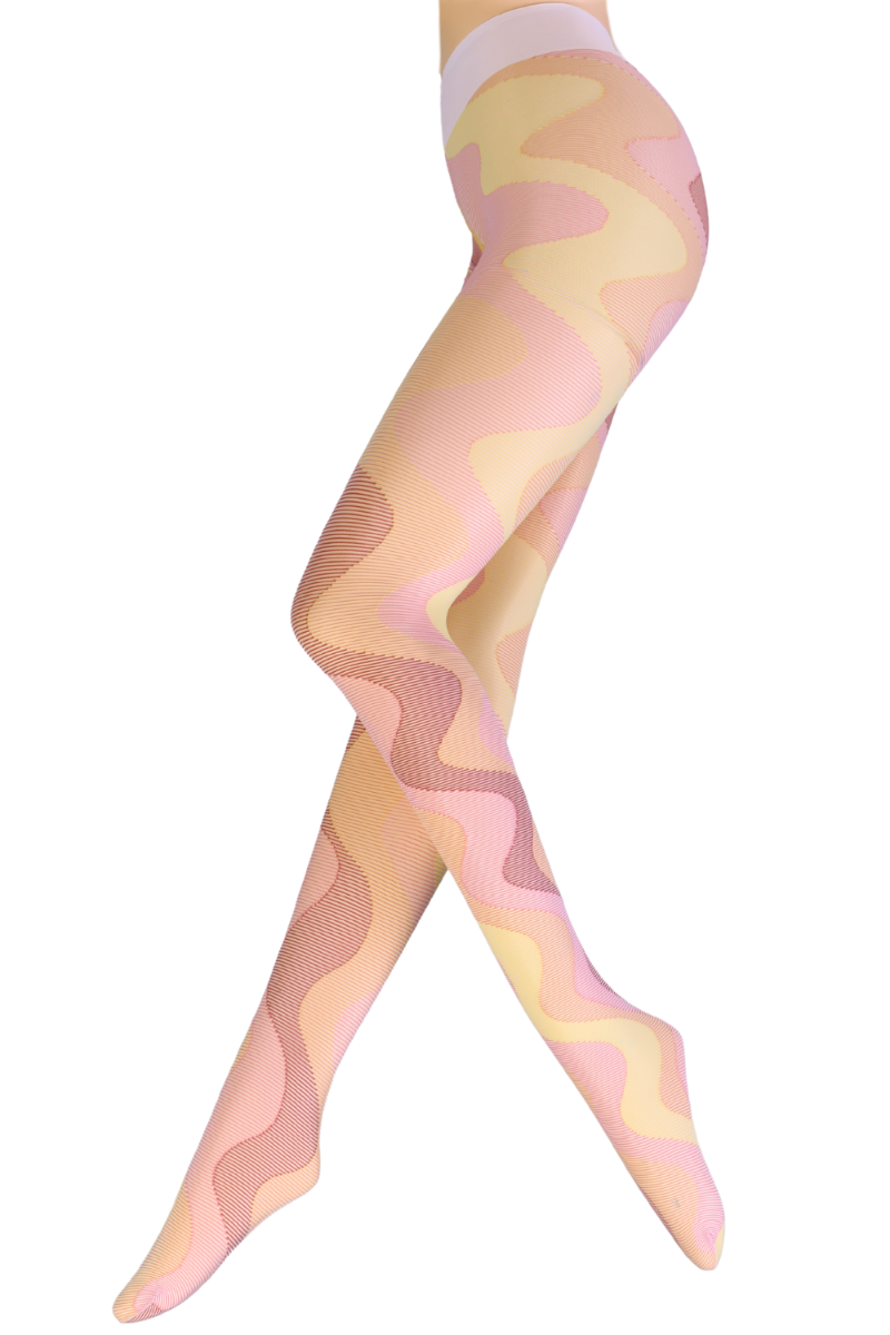 Pink patterned tights shop