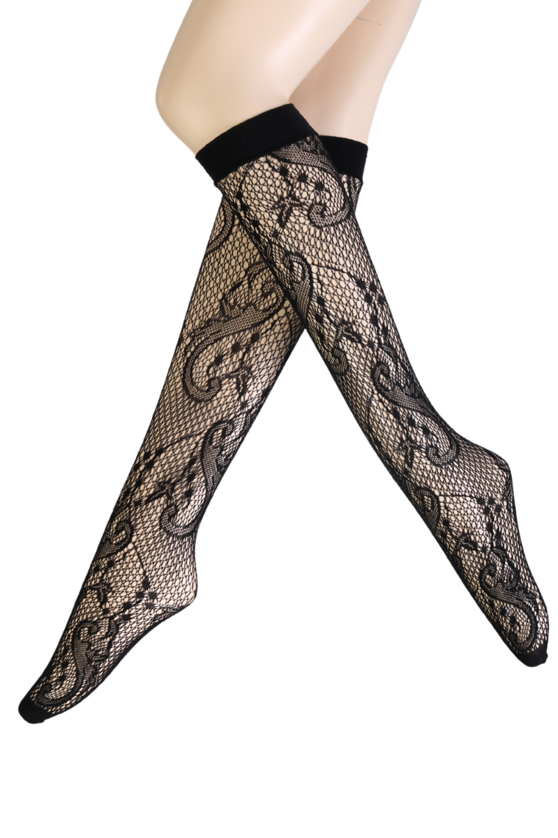 Black fishnet knee sale highs