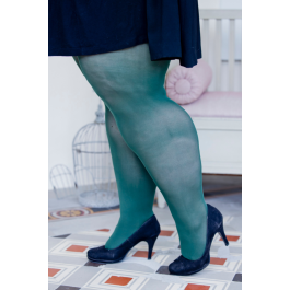 GLOW plus size 50 DEN green tights Sokisahtel