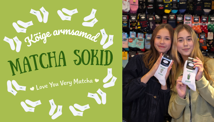 Kõige armsamad matcha-sokid: Love You Very Matcha