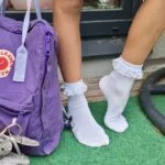 LUISA valged pitsiga sokid lastele