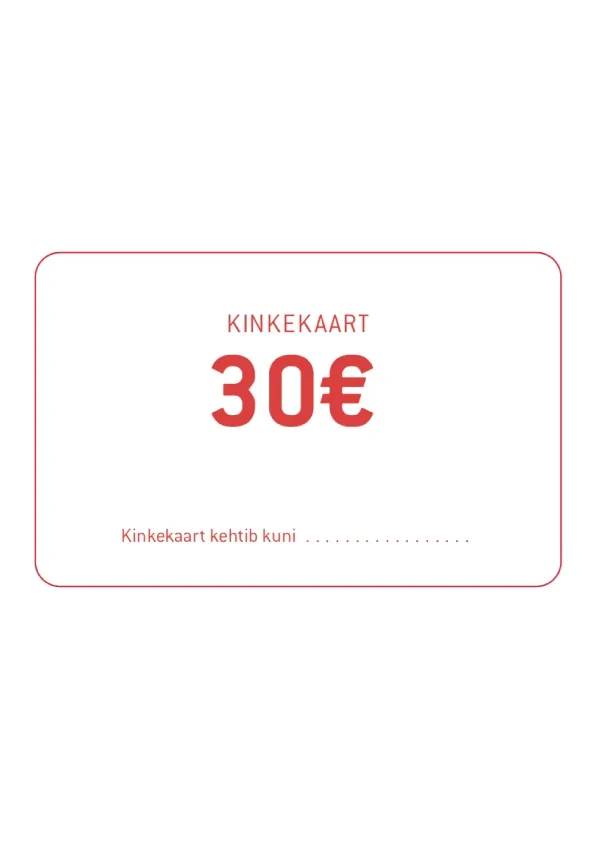 Sokisahtli KINKEKAART 30€