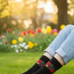 ANNIKA mustad puuvillased sokid naistele