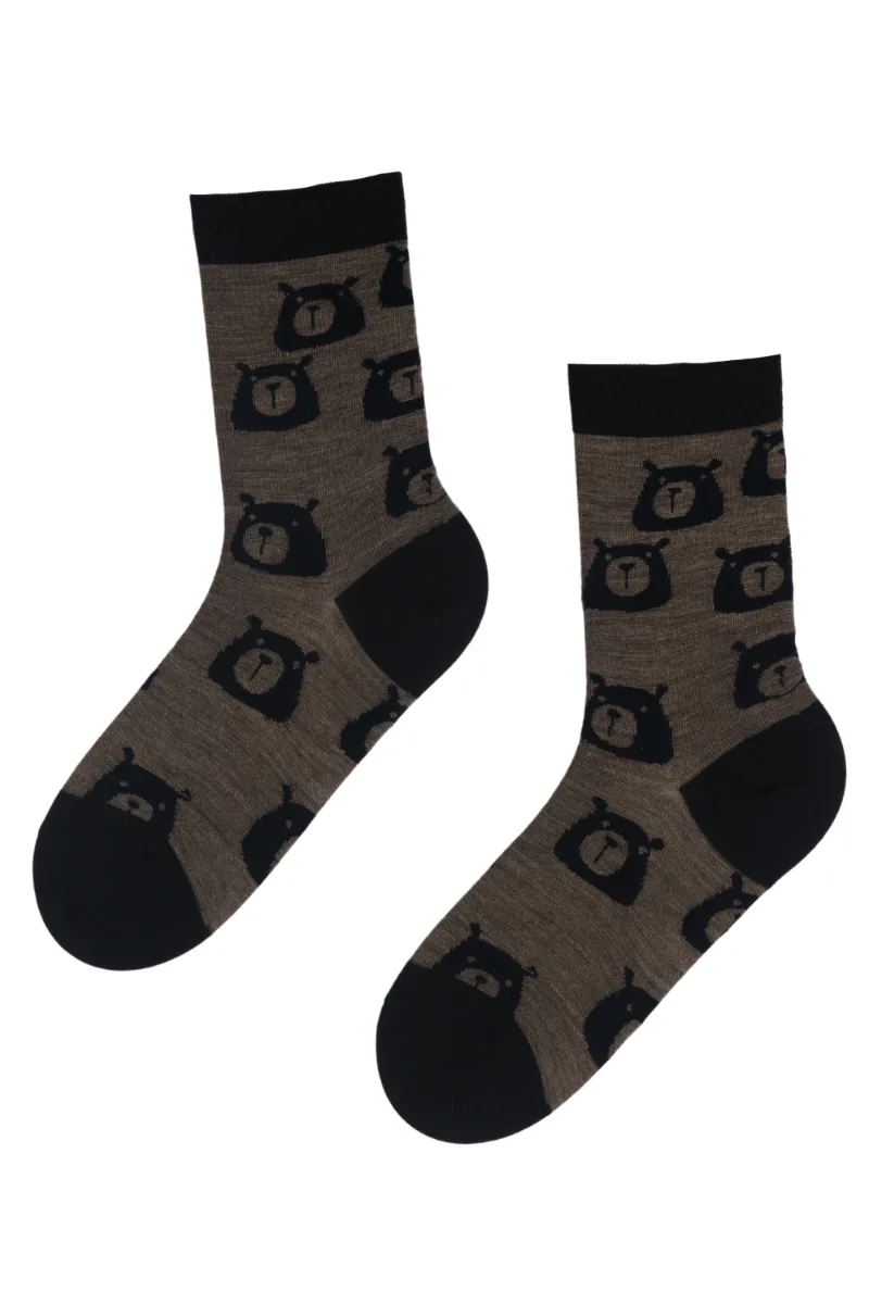 BEAR WOOL meriinovillased karudega sokid