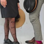 BERLIN musta värvi tekstiga sukkpüksid
