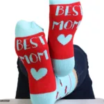 BEST MOM puuvillased emadepäeva sokid karudega MOMMY