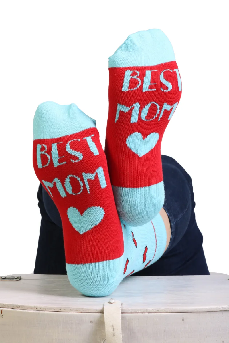 BEST MOM puuvillased emadepäeva sokid karudega MOMMY