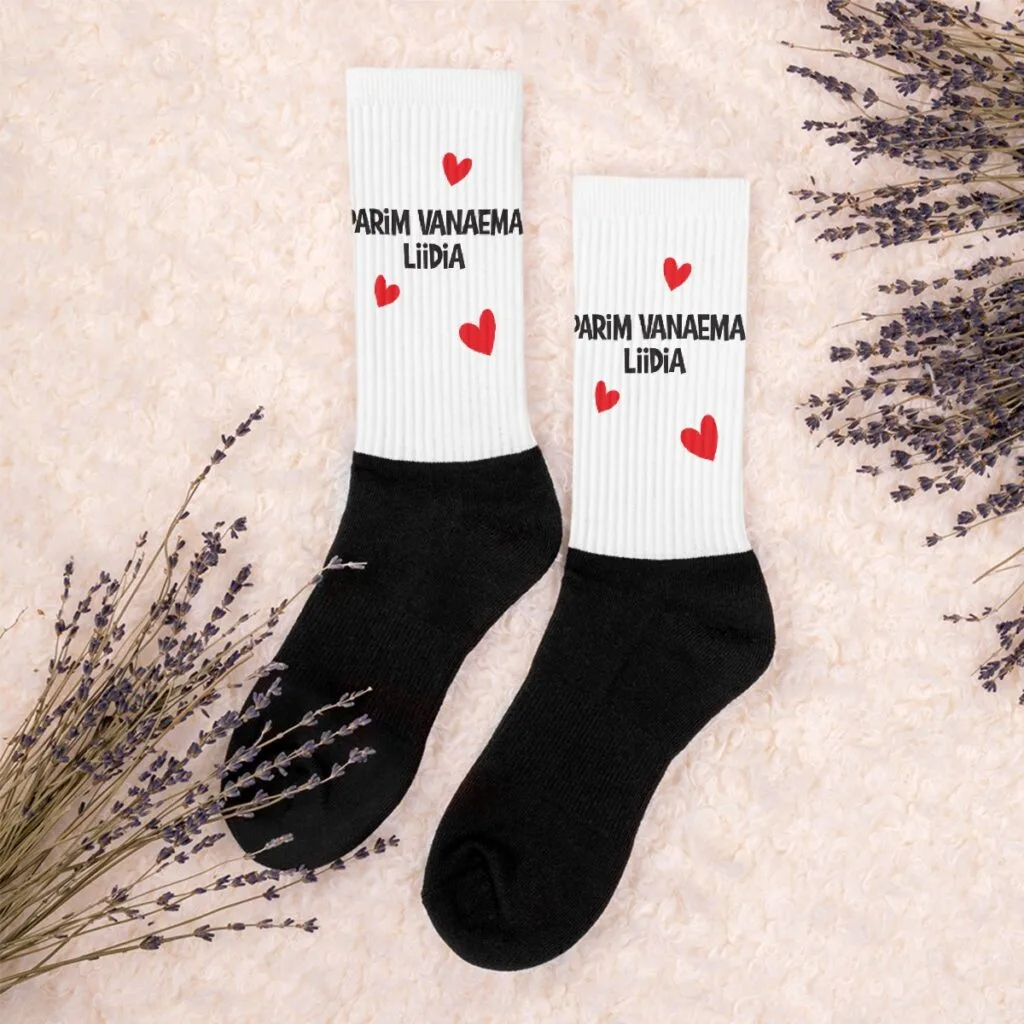 Personaalsed sokid enda valitud sõnumiga