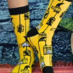 BURTON kollased halloweeni mustriga sokid