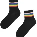 CAROLE musta värvi triibulised sokid