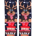 CHRISTMAS põhjapõdraga puuvillased jõulusokid
