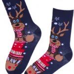 CHRISTMAS põhjapõdraga puuvillased jõulusokid