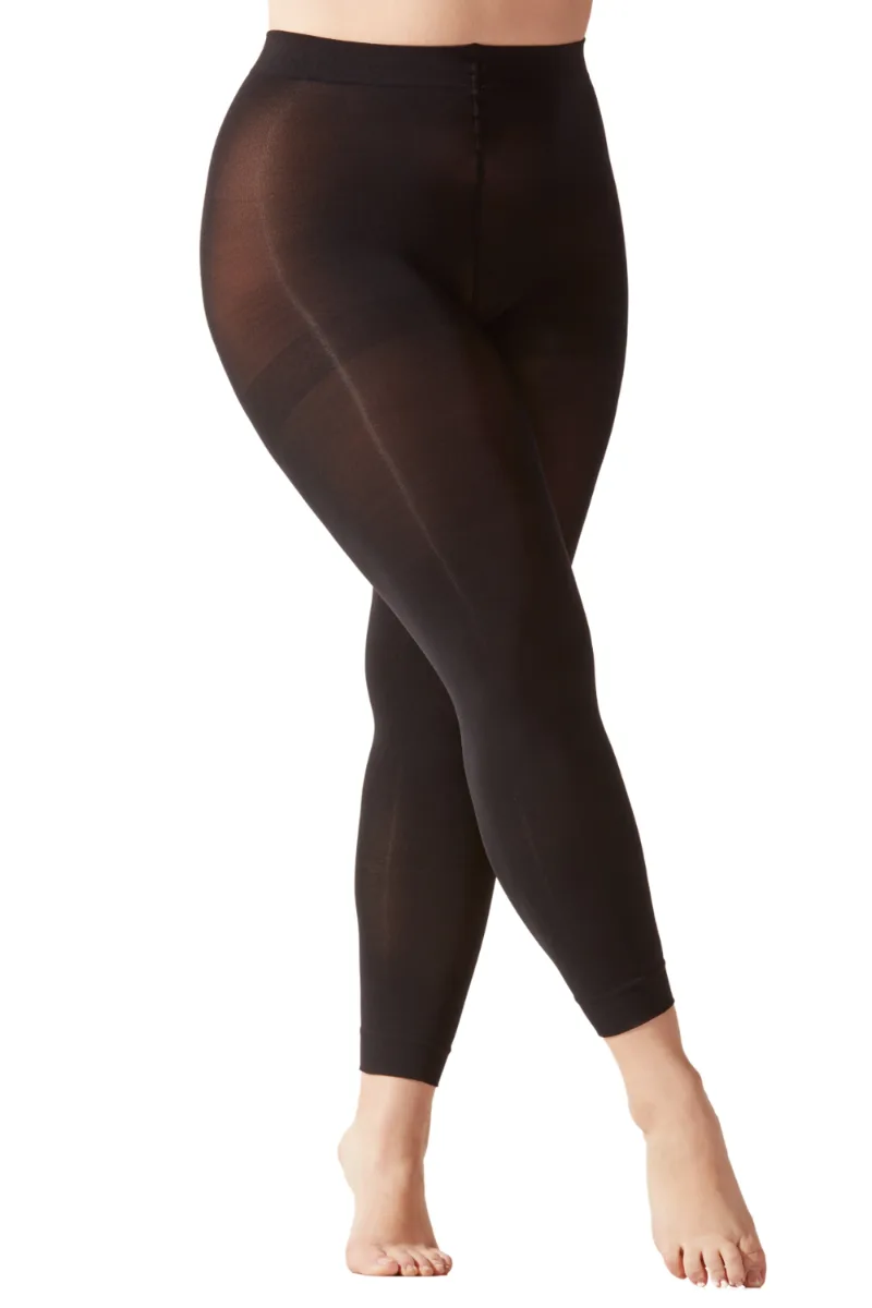 CURVY plus size 80 DEN musta värvi retuusid