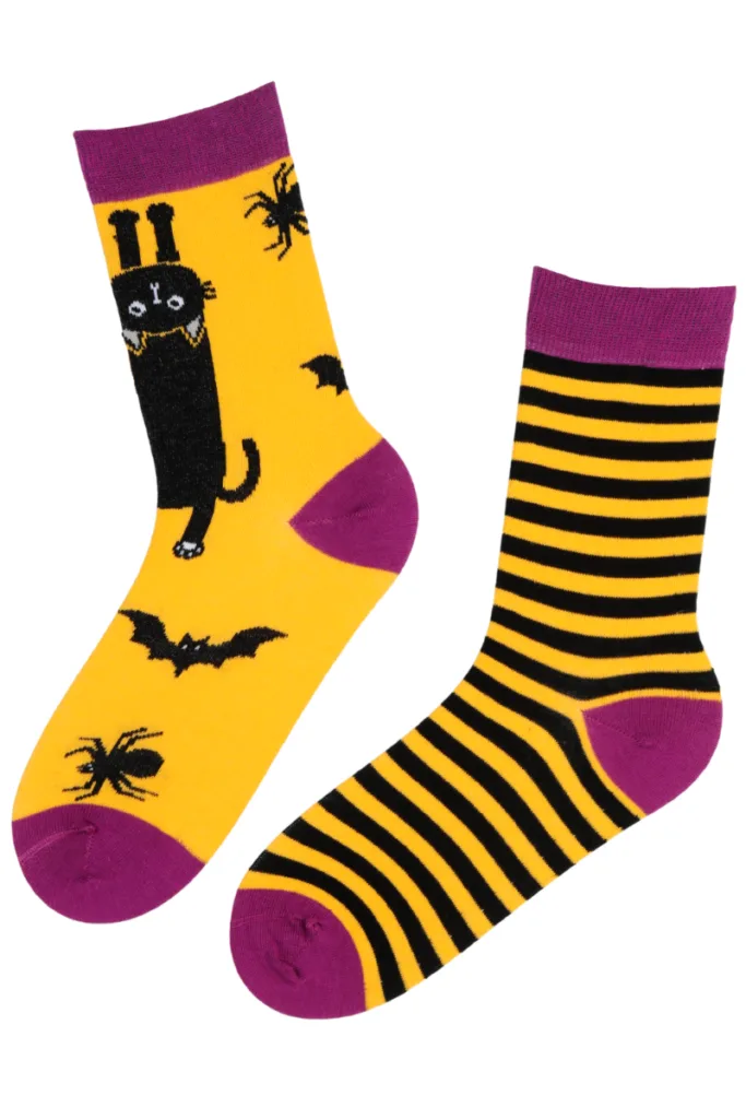DEXTER musta kassi ja triipudega halloweeni sokid