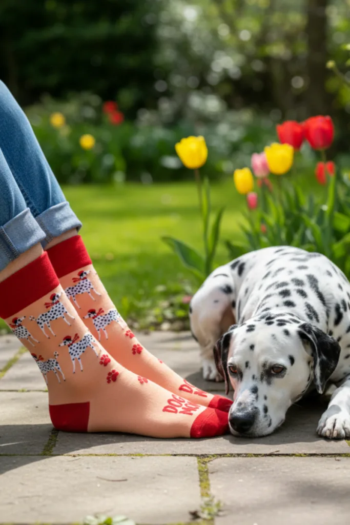 DOG MOM oranžid puuvillased sokid koeraomanikele