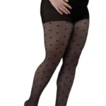 DOTS plus size musta värvi täpilised sukkpüksid