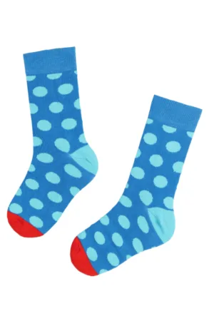 DOTS siniste täppidega puuvillased sokid lastele