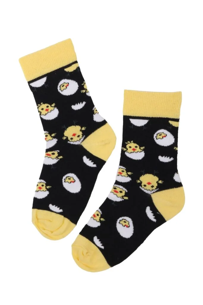 EGG CHICK tibudega puuvillased sokid lastele