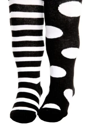 FUNNY DOTS mustad puuvillased sukkpüksid beebidele