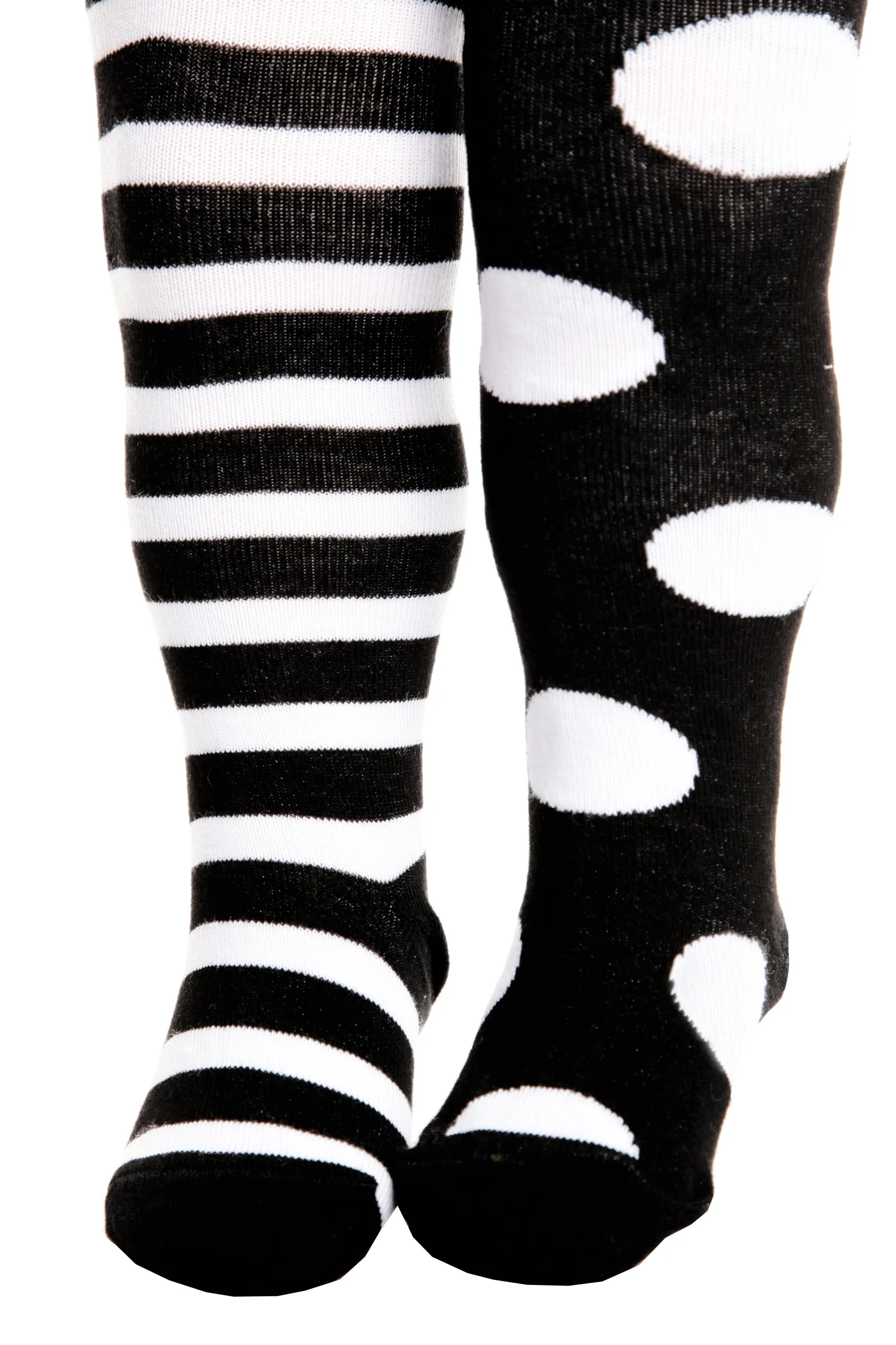 FUNNY DOTS mustad puuvillased sukkpüksid beebidele