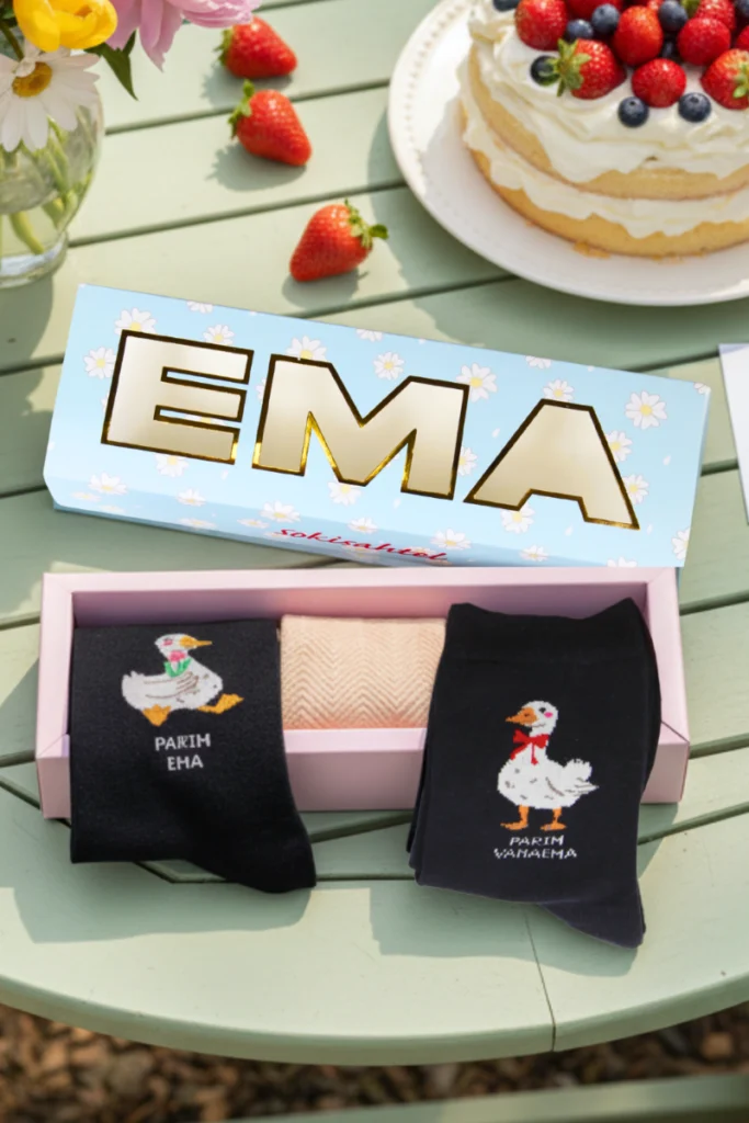 PARIM EMA JA VANAEMA kinkekarp 3 sokipaariga GERDA