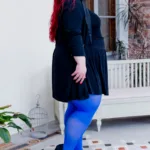 GLOW plus size 50 DEN sinised sukkpüksid