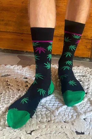 HAMP kanepilehtedega meriinovillased sokid