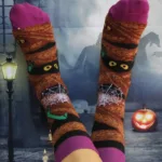 HAZEL kollidega pruunid halloweeni sokid