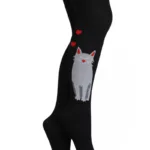 KITTY musta värvi kassiga sukkpüksid lastele