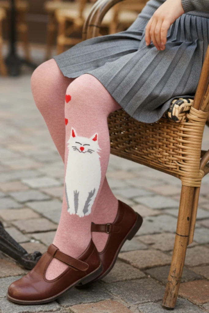 KITTY roosad kassiga sukkpüksid lastele