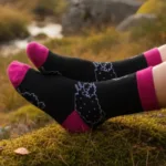 LAMB musta värvi meriinovillased lammastega sokid